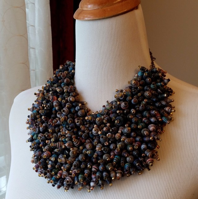 Paper Bead Statement Necklace