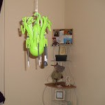 Hanging brushes on buddah